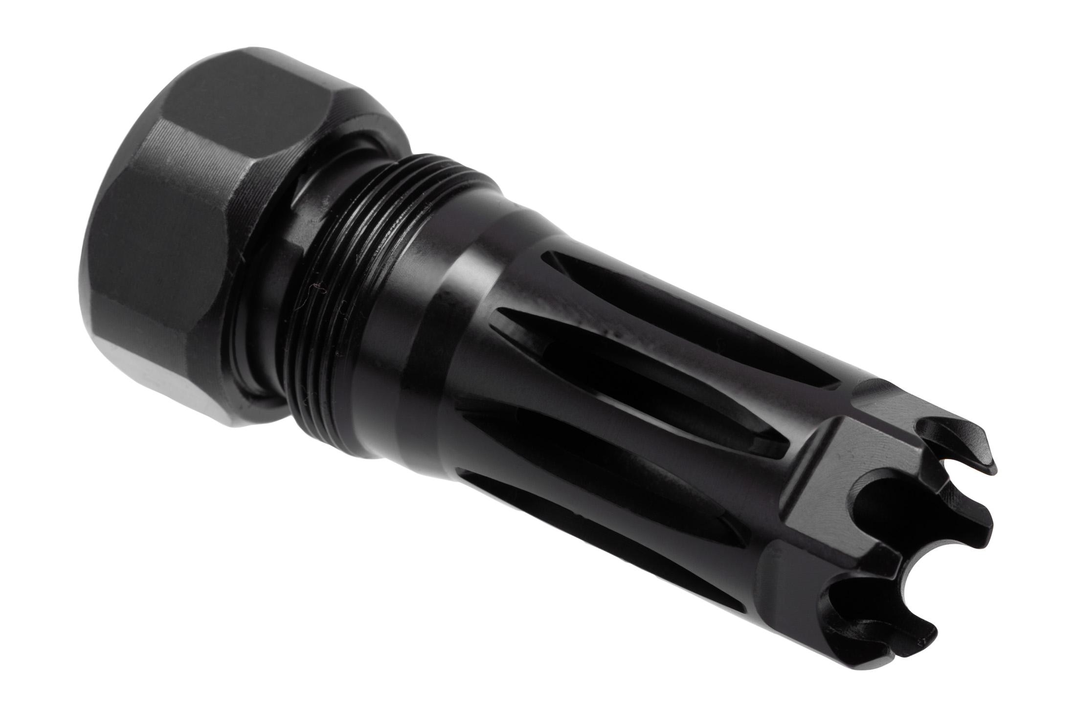 Faxon Firearms Muzzlok Stainless Steel Plan B Flash Hider - 5/8x24 - .375" Bore - Open Box